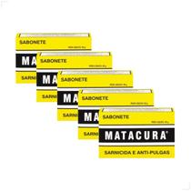 Kit 5 Sabonete Cão Sarnicida e Antipulgas Matacura 80g Medida:80g Kit 5 Sabonete Cão Sarnicida e Antipulgas Matacura 80g Medida:80g