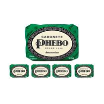 Kit 5 Sabonete em Barra 90g Amazonian Óleo de Palma Vegetal Hipoalergênico Phebo