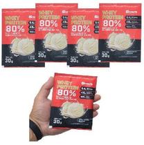Kit 5 Sache Whey Protein Growth Sorvete Creme Levar Academia