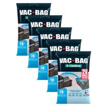 Kit 5 Saco para Armazenagem a Vácuo Vac Bag Impermeável Trip Bag Para Viagem 60 x 40 cm