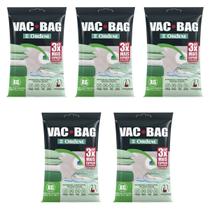 Kit 5 Sacos Á Vácuo Protetor De Roupas Vac Bag Extra Grande 80x100 Ordene