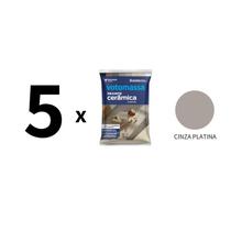 Kit 5 Sacos De Rejunte Cerâmica Votomassa Cinza Platina 1Kg