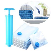 Kit 5 Sacos Vácuo com Bomba de Ar para Organização de Espaço Kit 5 Sacos Vácuo com Bomba de Ar para Organização de Espaço