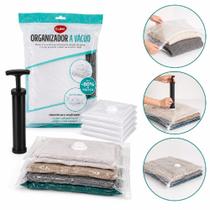 Kit 5 Sacos Vacuo Com Bomba Manual Organizador 6 Pecas Saco Gigante Ate 100Cm Guarda Roupa Armario Closet Multiuso Edred Kit 5 Sacos Vacuo Com Bomba Manual Organizador 6 Pecas Saco Gigante Ate 100Cm Guarda Roupa Armario Closet Multiuso Edred