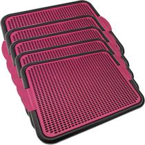 Kit 5 Sanitário Canino Higiênico Toalete Pipi Dog Xixi Educador Tapete Plástico Rosa Kit 5 Sanitário Canino Higiênico Toalete Pipi Dog Xixi Educador Tapete Plástico Rosa