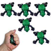 Kit 5 Sapos Grande Realista Grudinho Estica Pegadinha Susto