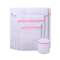 Kit 5 Saquinhos De Lavar Roupas Delicadas Com Zíper Resistente Roupa Intima