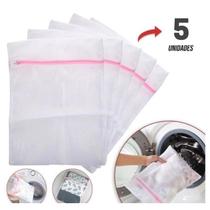 Kit 5 Saquinhos para Lavar Roupa Facil 40x50 Máquina de Lavar / Delicadas / Íntimas / Organizador de roupas Kit 5 Saquinhos para Lavar Roupa Facil 40x50 Máquina de Lavar / Delicadas / Íntimas / Organizador de roupas