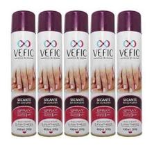 Kit 5 Secante De Esmaltes Spray 400ml Vefic