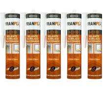 Kit 5 Selante Acrílico Base De Água Franfix Silicone Branco 500g Franfix Kit 5 Selante Acrílico Base De Água Franfix Silicone Branco 500g Franfix