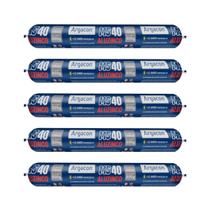 Kit 5 Selante Aluzinco Argacon MS40 Sache Cinza 800g Alta Aderência Colar Calha Rufos Kit 5 Selante Aluzinco Argacon MS40 Sache Cinza 800g Alta Aderência Colar Calha Rufos