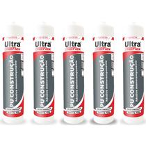 Kit 5 Selante Vedante Poliuretano PU Ultraflex Bege Bisnaga 400g ITW