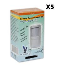 Kit 5 Sensor Infravermelho Passivo Sem Fio Sp-9 alarmes