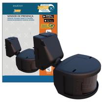 Kit 5 Sensor Presença Frontal Externo Preto Smart X-Control