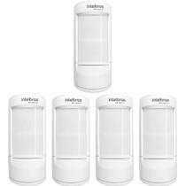 Kit 5 Sensores Alarme Infra Pet 35 Kg Interno Intelbras IVP 5002 PET