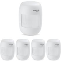 Kit 5 Sensores Alarme Passivo Infravermelho Com Fio Interno IVP 3000 CF Intelbras