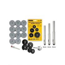kit 5 serra disco circular madeira + 10 rebolo polimento + 9 brocas diamantadas micro retif