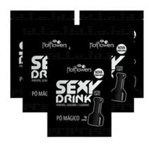 Kit 5 Sexy Drink Pó Mágico Extra Forte Sache 1g Hot Flowers