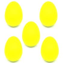 KIT 5 Shaker ovo plastico chocalho AMARELO egg