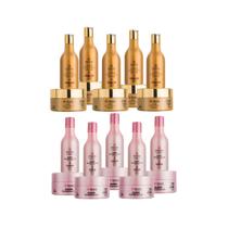 Kit 5 Shampoo Super 300ml + 5 Máscara Super 300g + 5 Shampoo Ouro 300ml + 5 Máscara Ouro 300g