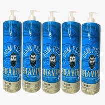 Kit 5 Shaving Gel 1kg Profissional - Barba Suave Sem Irritações - Envio Imediato