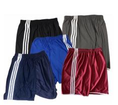 KIT 5 Short com listra masculina. Uso casual e esportivo.