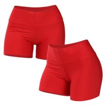 Kit 5 Short Curto Pala Alta Estampado Suplex Feminino Praia