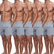 Kit 5 Short De Linho Masculino Básico Mauricinho Premium Lavado De Alta Qualidade Short Linho Praia