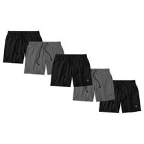 Kit 5 Shorts Bermuda Masculino Básico Mauricinho Tactel