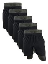 KIT 5 Shorts Bermudas masculino tactel com elastano moda praia futebal sacagem rapido conforto