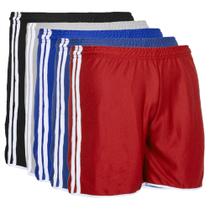 Kit 5 Shorts Futebol Masculino Plus Size Cós Elástico Faixa