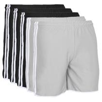 Kit 5 Shorts Futebol Masculino Plus Size Cós Elástico Faixa