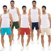 Kit 5 shorts linho masculino linha premium elegante casual - Achadinhos