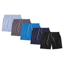 Kit 5 Shorts Masculino Liso Básico Bermuda Tactel Água Praia Treino Academia Corrida