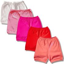 KIT 5 shorts para bebê P / M / G - 100% Algodão