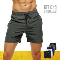 KIT 5 Shorts Tactel Bermudas Academia Treino Corrida Masculina TRAINING 720