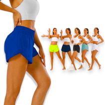 Kit 5 Shorts TACTEL Femininos Academia Corrida Praia Yoga Bermuda 663 - Iron