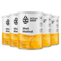 Kit 5 Shot Matinal Ocean Drop Vegano 150G Sabor Limão