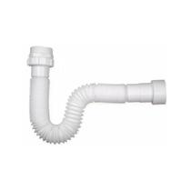 Kit 5 Sifão Plástico Sanfonado Longo 1,50m Branco - Plasbohn Kit 5 Sifão Plástico Sanfonado Longo 1,50m Branco - Plasbohn