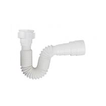 Kit 5 Sifão Plástico Sanfonado Universal Branco 72cm