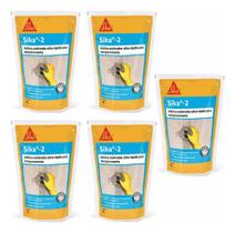 Kit 5 Sika-2 Aditivo Acelerador Veda Concreto Rápido 1 Litro Kit 5 Sika-2 Aditivo Acelerador Veda Concreto Rápido 1 Litro