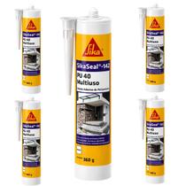 Kit 5 SikaSeal 142 Selante PU 40 360g Branco Profissional