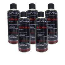 Kit 5 Silicone Aerossol Implastec 400ml Uso Profissional