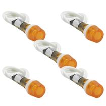 Kit 5 sinaleiro 9mm olho de boi amarelo bivolt Kit 5 sinaleiro 9mm olho de boi amarelo bivolt