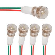 Kit 5 sinaleiro 9mm olho de boi branco 220v lukma Kit 5 sinaleiro 9mm olho de boi branco 220v lukma