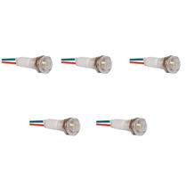 Kit 5 sinaleiros 9mm olho de boi branco 24v lukma Kit 5 sinaleiros 9mm olho de boi branco 24v lukma