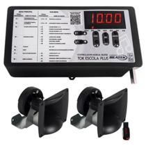 Kit 5 Sirenes Musical Tok Escola Plus Inclusiva C 2 Cornetas Preto