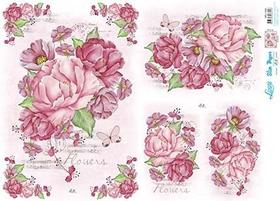 Kit 5 Slim Paper Decoupage SPL1-006 Peônias Lili Negrão 47,3x33,8cm - Litoarte Kit 5 Slim Paper Decoupage SPL1-006 Peônias Lili Negrão 47,3x33,8cm - Litoarte