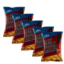 Kit 5 snack proteico salgadinho e whey protein churrasco 50g