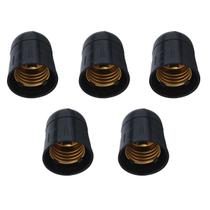 Kit 5 Soquete Bocal Suporte Porta Lâmpada E27 2A 250V Preto